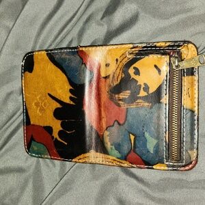 Patricia Nash vintage bifold wallet Mod World Girl Power EUC